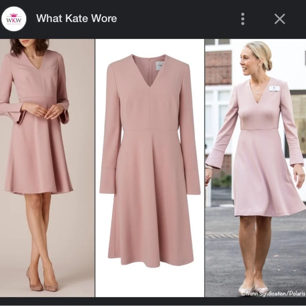 LK Bennett Dress midi Amanda  Prince George's Teacher celeb formal evening $425 - Picture 2 of 8